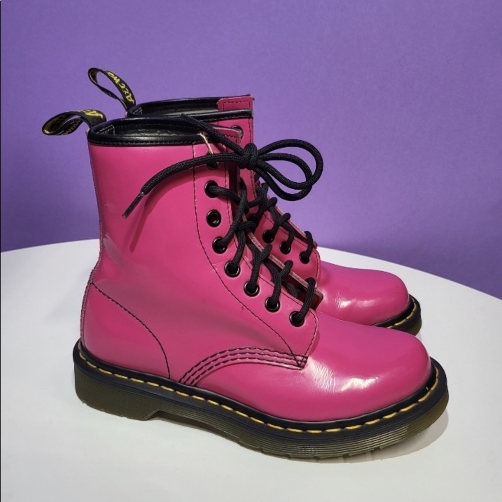 Dr. Martens Hot Pink Patent Leather Gem